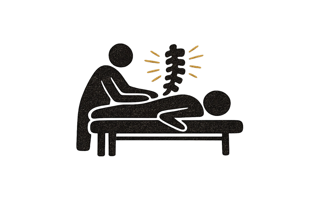 Ilustracion de quiropractica y bienestar postural